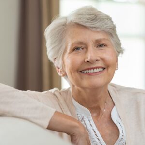 happy older woman
