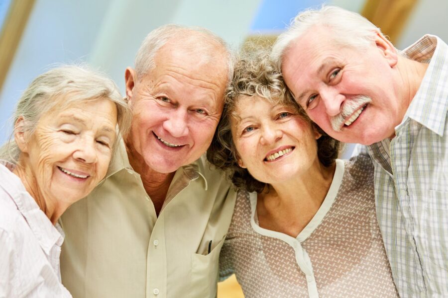 group of happy seniors