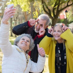 people taking a selfie