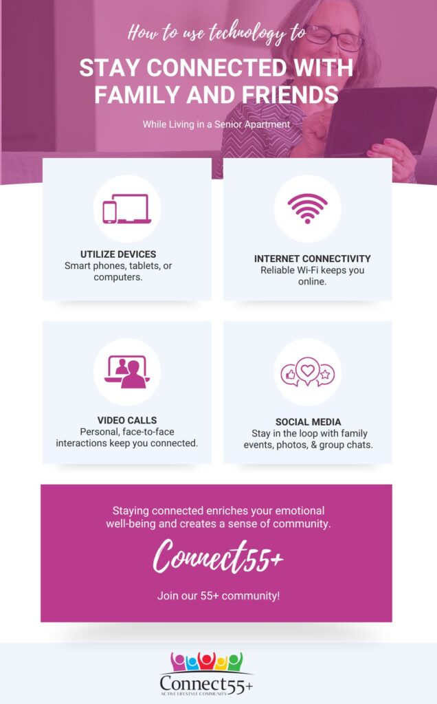 how to stay connected infographic