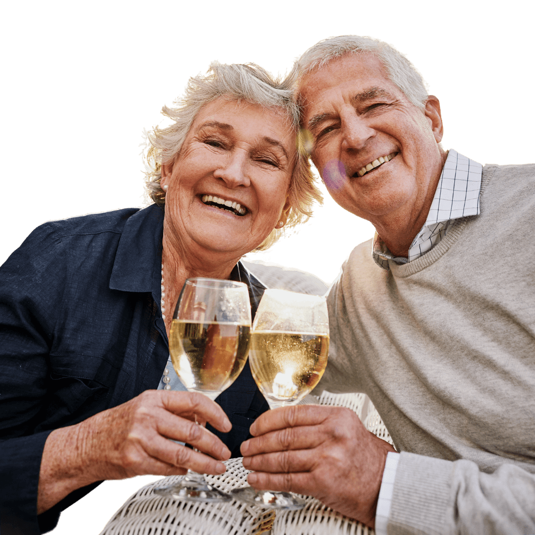 couple drinking wine