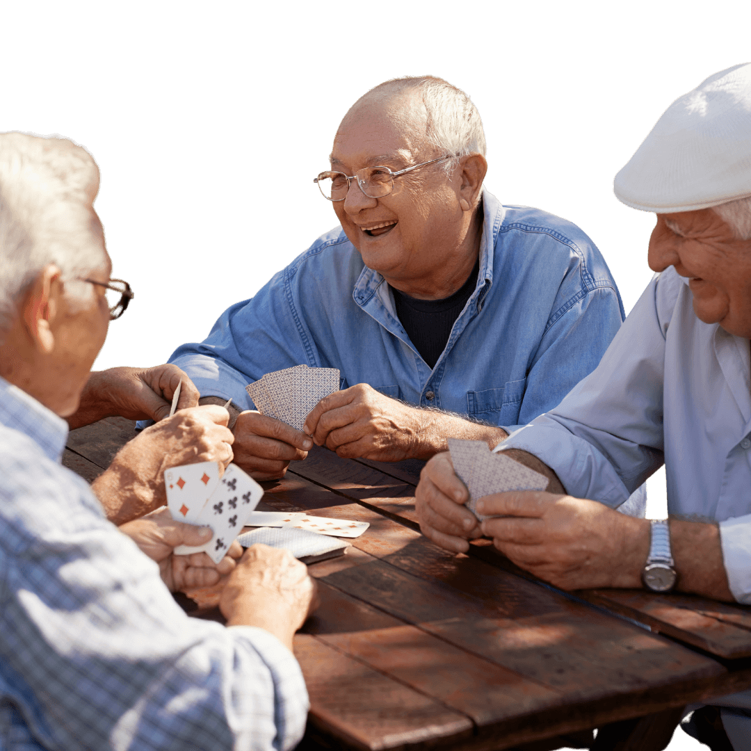 friends playing cards