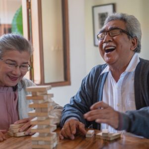 seniors playing games together