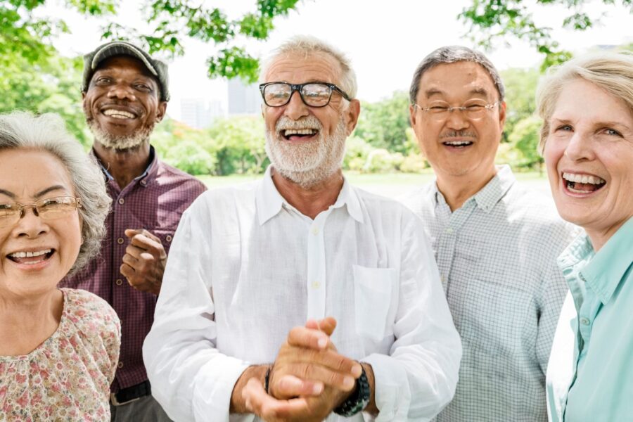 group of happy seniors