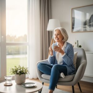 Person drinking coffee