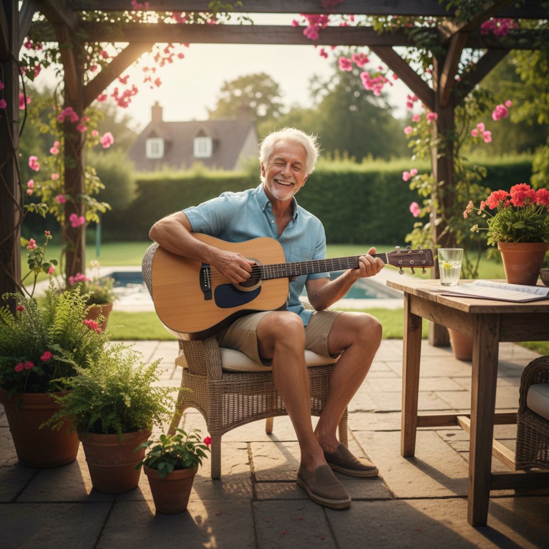 man playing guitar