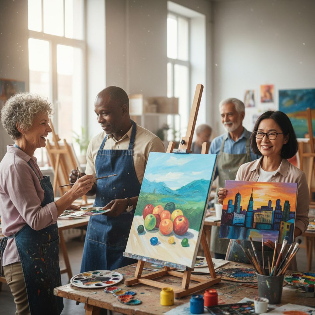 active and fun art class