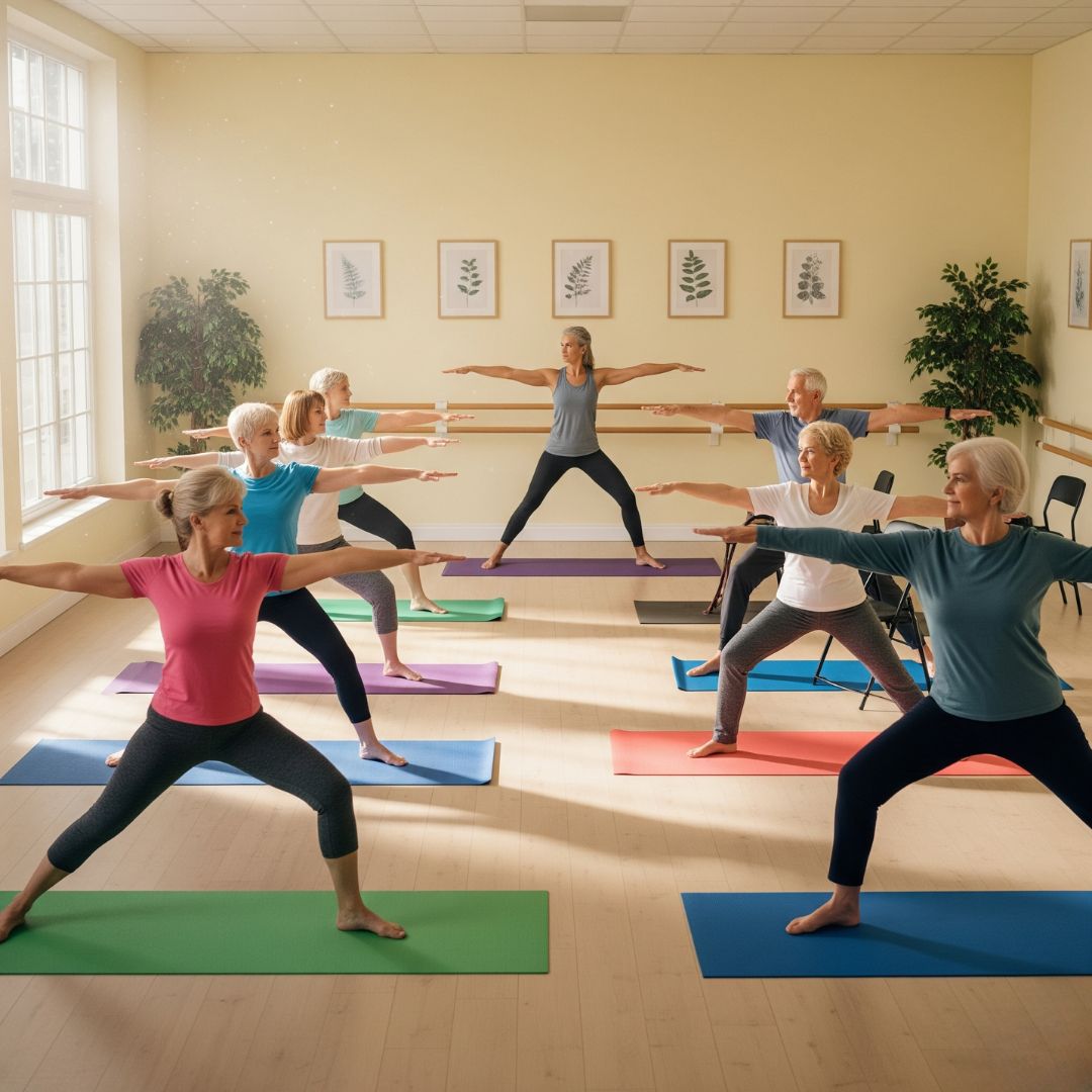 active senior yoga class