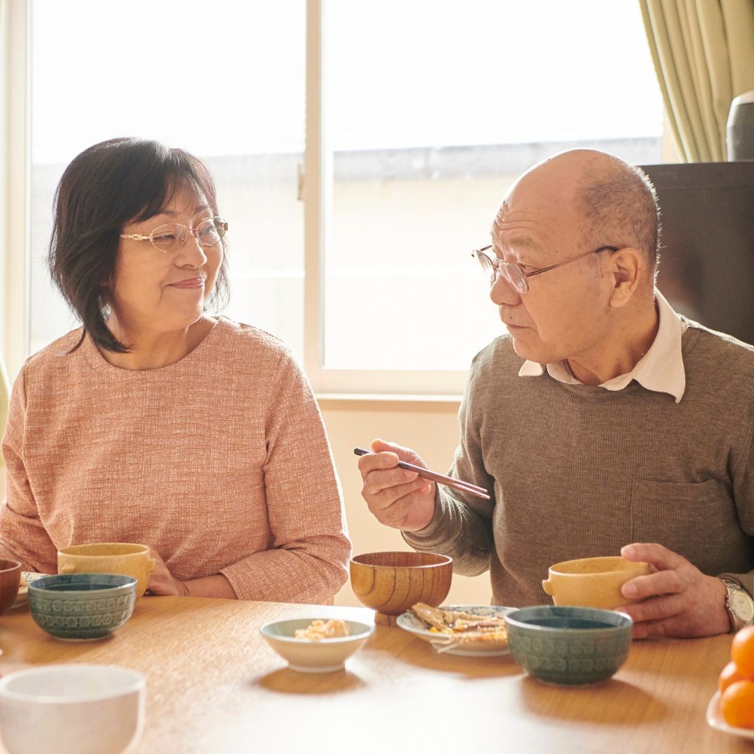 couple eating together
