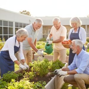 Residents give back to the Independence community through a group volunteer project.