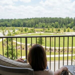 looking out of balcony