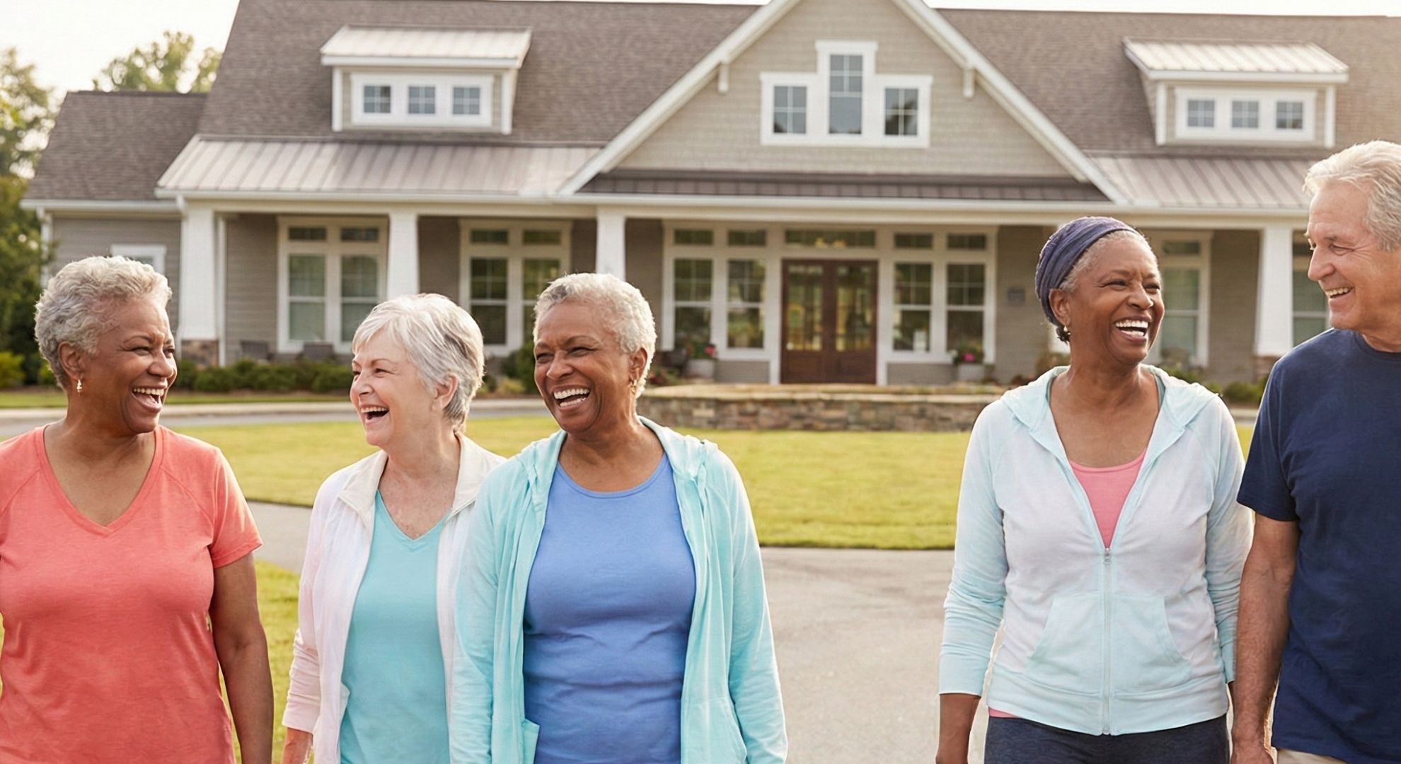 group walking outside
