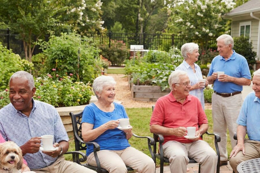 person sitting on balcony