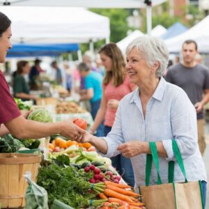 shopping at farmers market